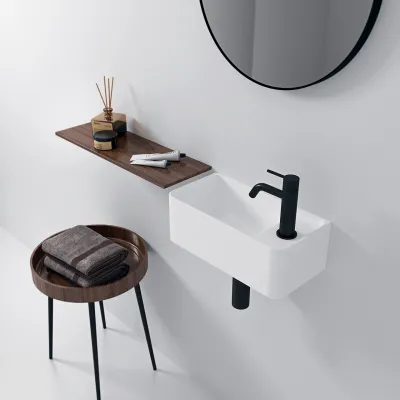 Coco 3L - Tvättställ 40x20 cm, Matt Vit SolidTec®
