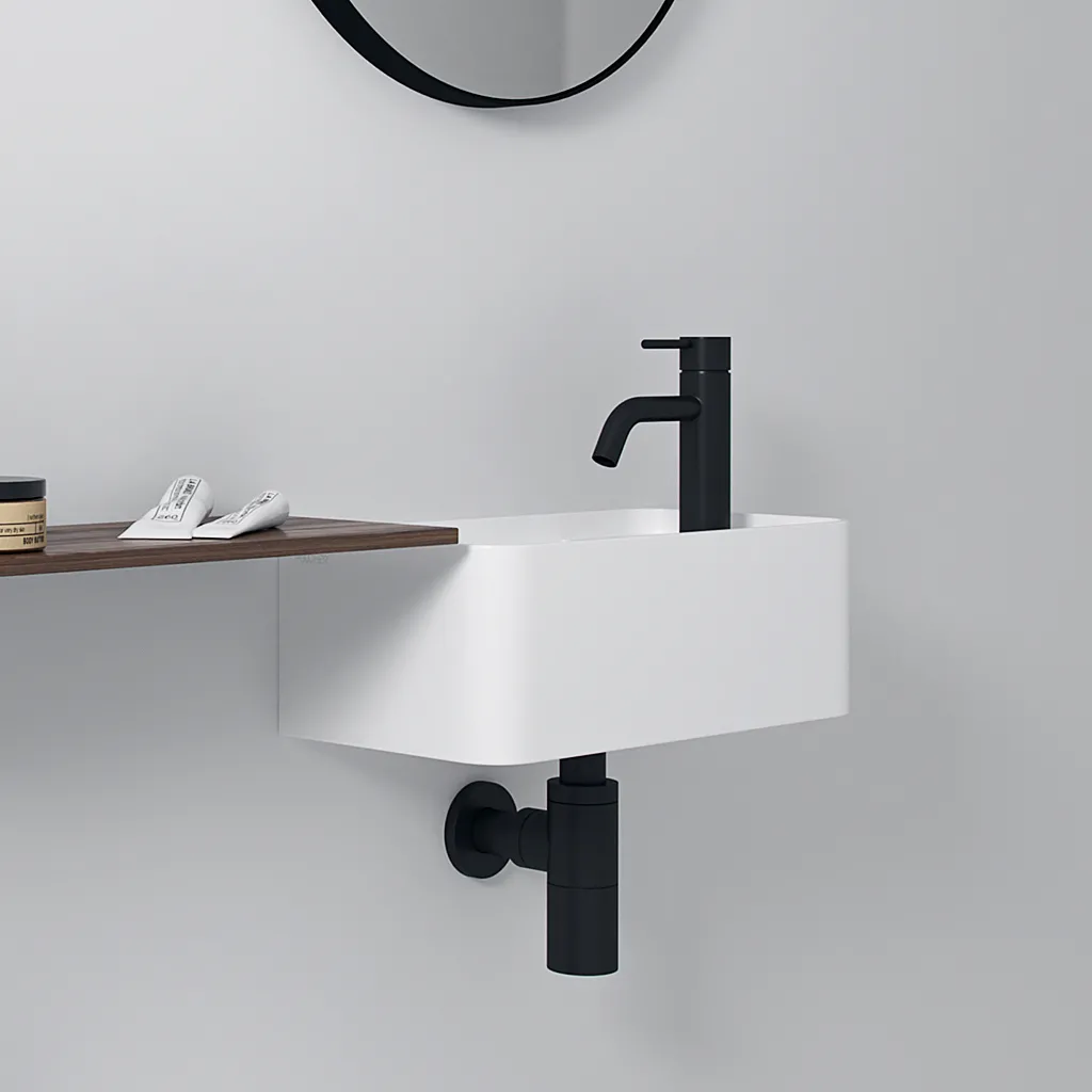 Coco 3L - Tvättställ 40x20 cm, Matt Vit SolidTec®