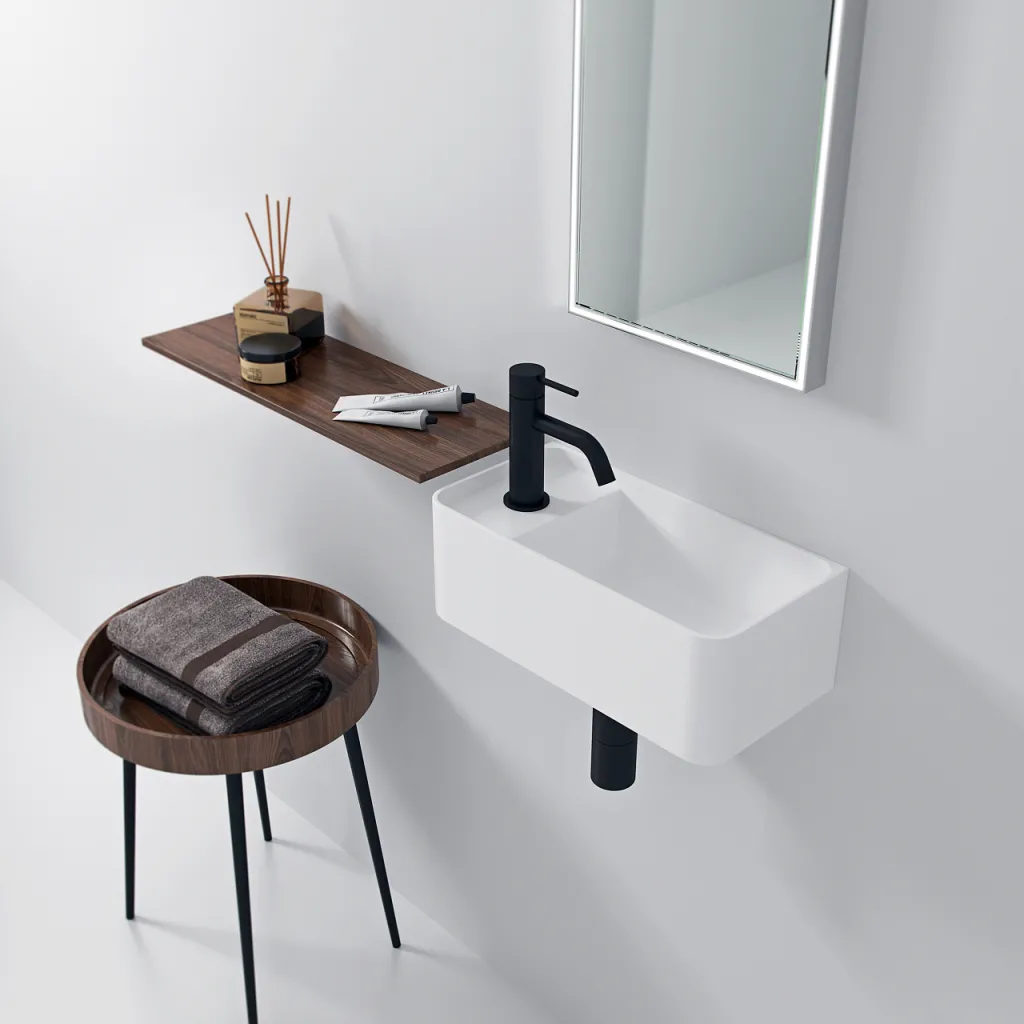 Coco 3R -  Tvättställ 40x20 cm, Matt Vit SolidTec®