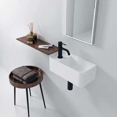 Coco 3R -  Tvättställ 40x20 cm, Matt Vit SolidTec®