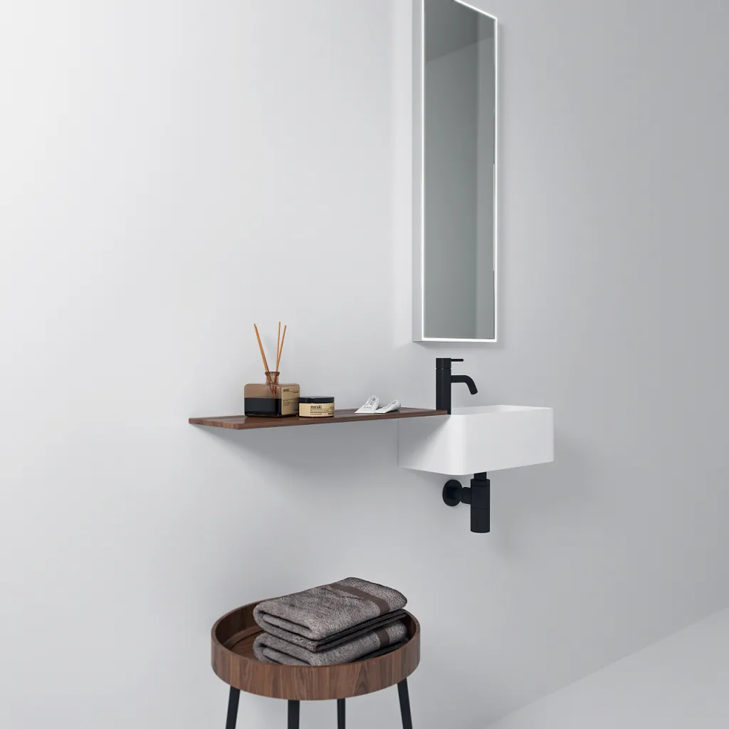 Coco 3R -  Tvättställ 40x20 cm, Matt Vit SolidTec®