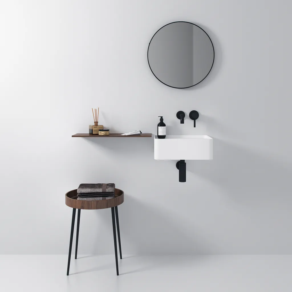 Coco 40 - Tvättställ 40x30 cm, Matt Vit SolidTec®