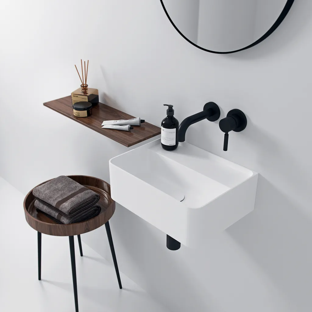 Coco 40 - Tvättställ 40x30 cm, Matt Vit SolidTec®