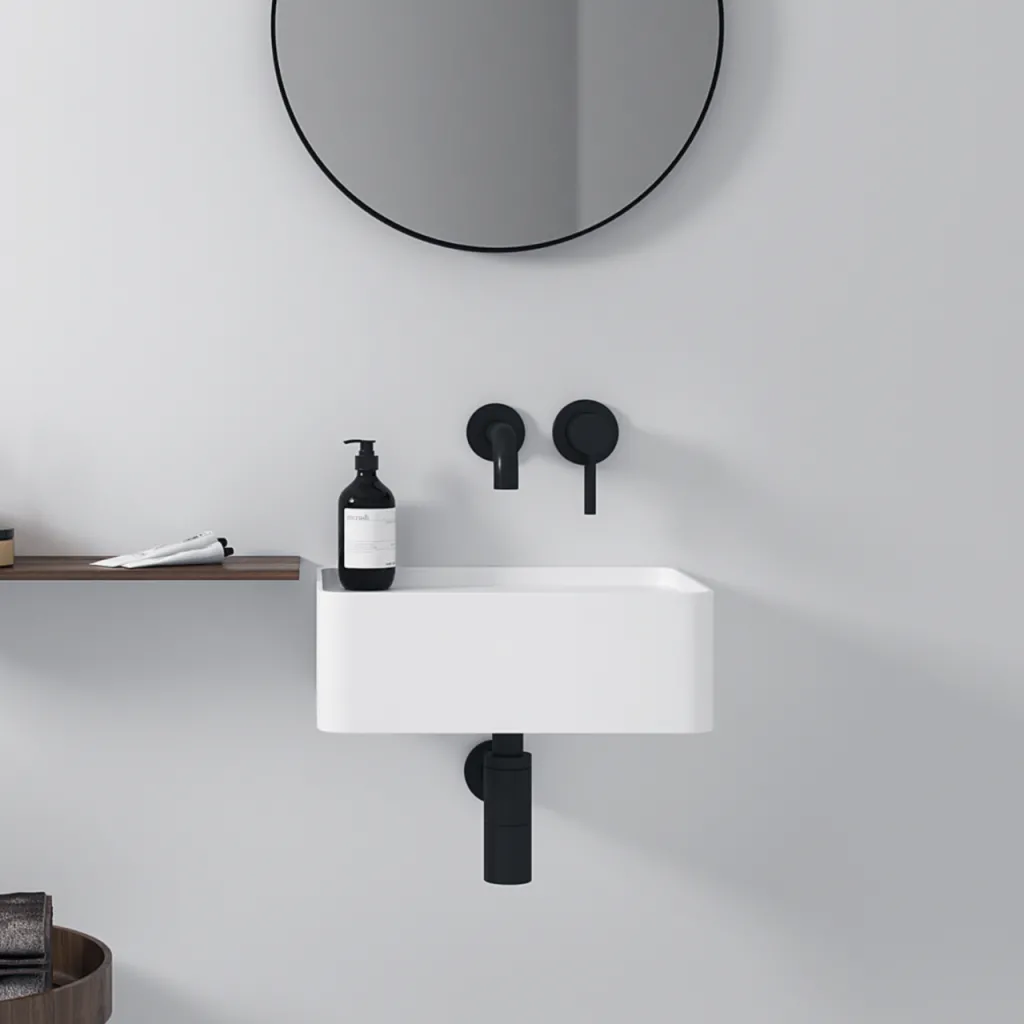 Coco 40 - Tvättställ 40x30 cm, Matt Vit SolidTec®