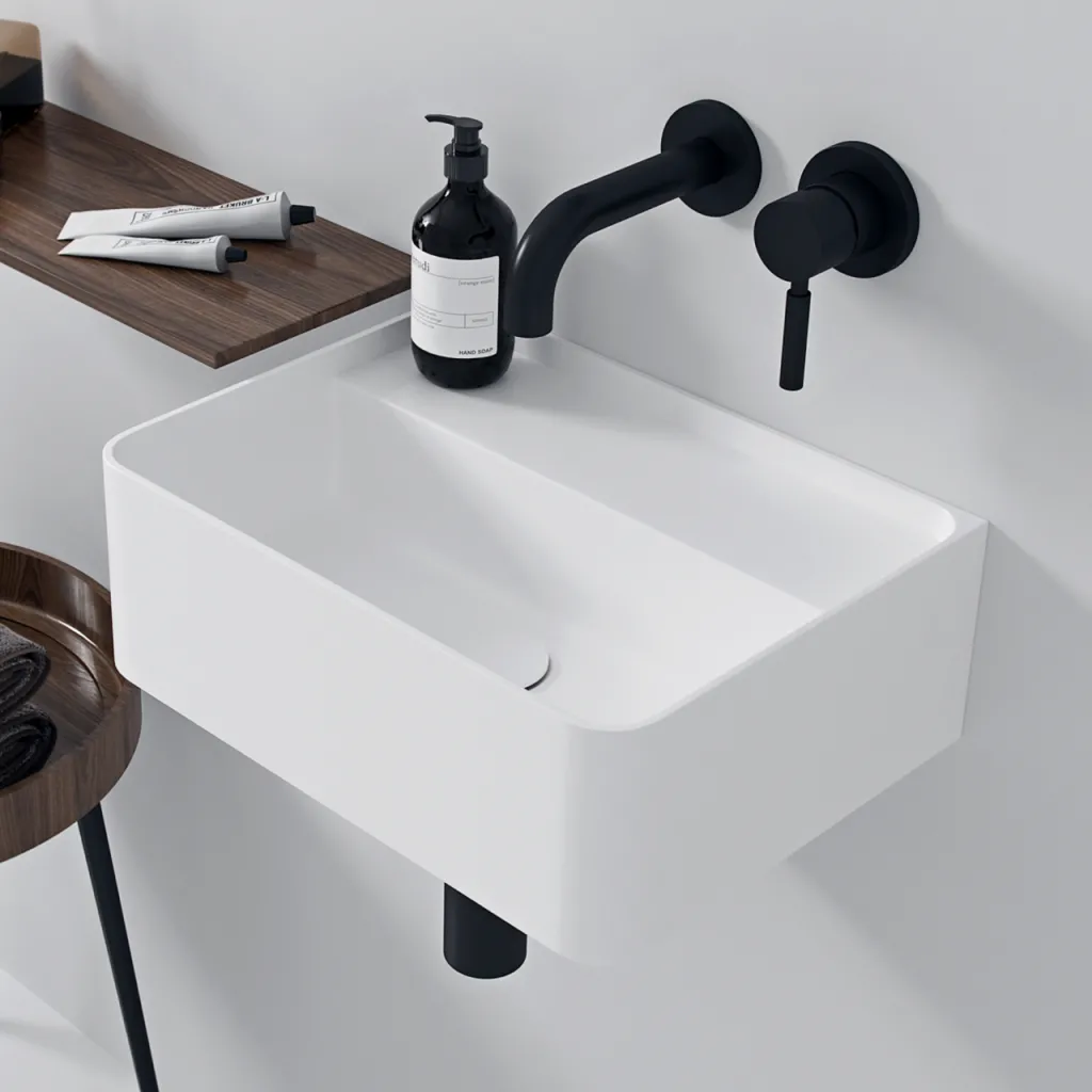 Coco 40 - Tvättställ 40x30 cm, Matt Vit SolidTec®