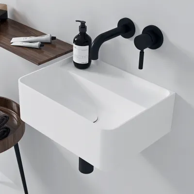 Coco 40 - Tvättställ 40x30 cm, Matt Vit SolidTec®