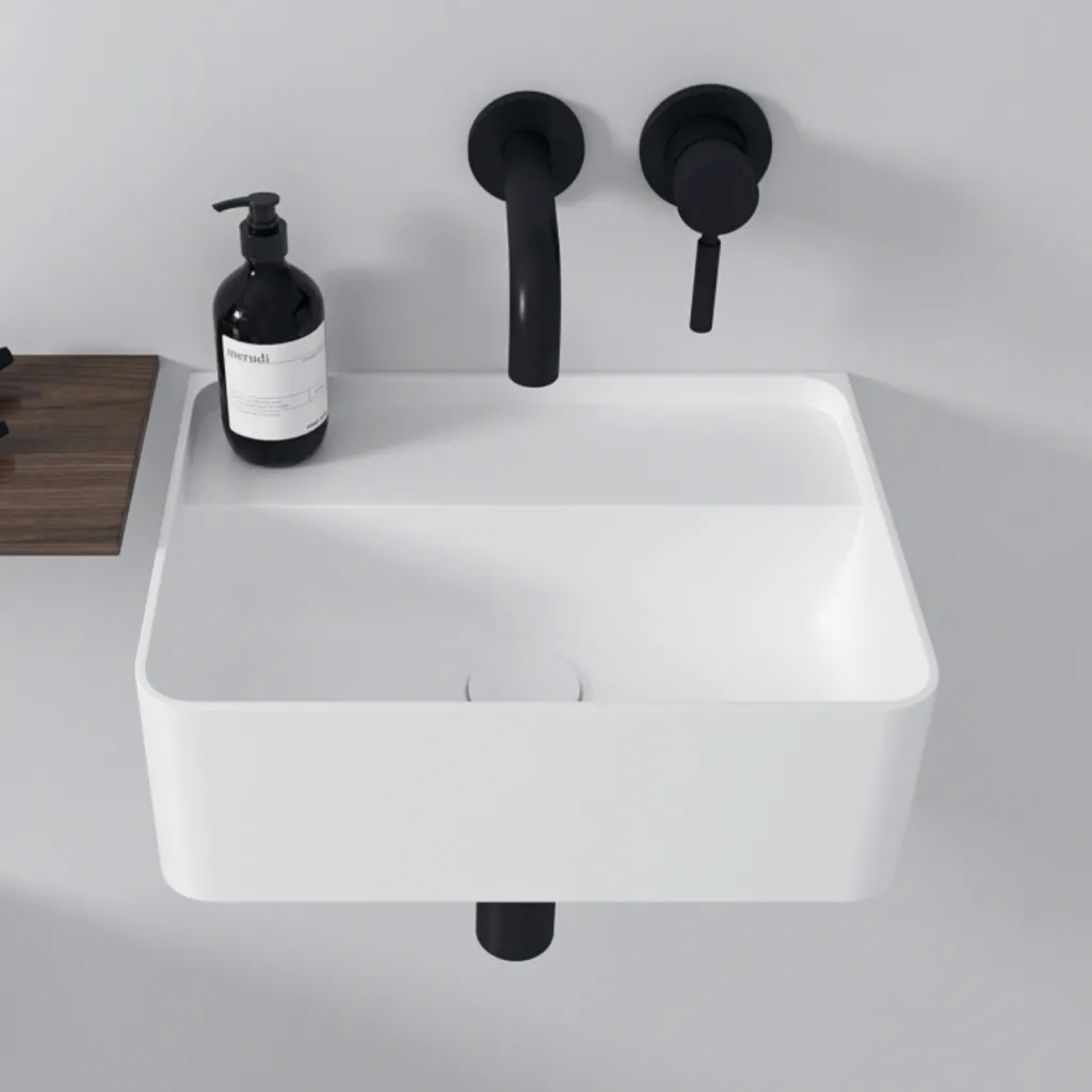 Coco 40 - Tvättställ 40x30 cm, Matt Vit SolidTec®