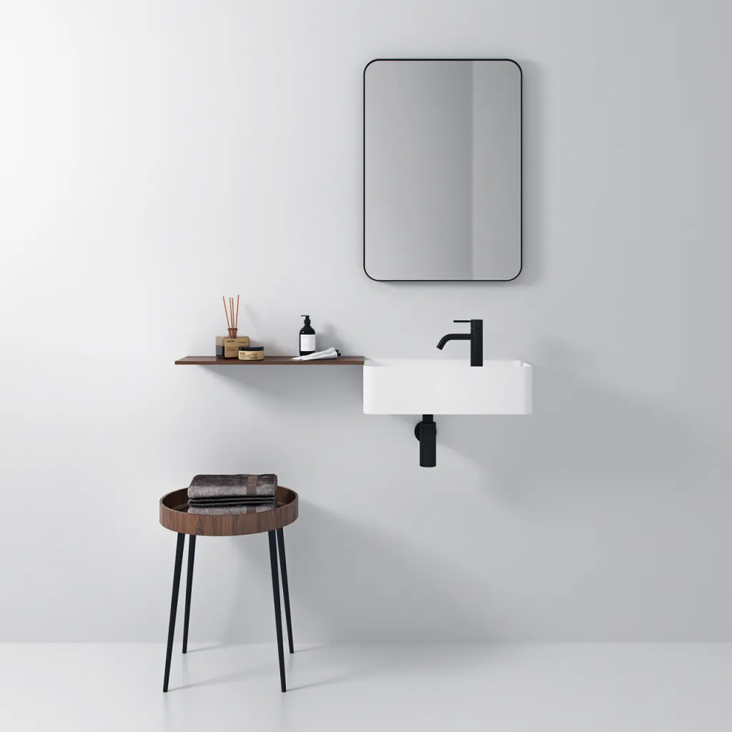 Coco 4L - Tvättställ 50x22,5 cm, Matt Vit SolidTec®