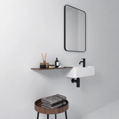 Coco 4L - Tvättställ 50x22,5 cm, Matt Vit SolidTec®