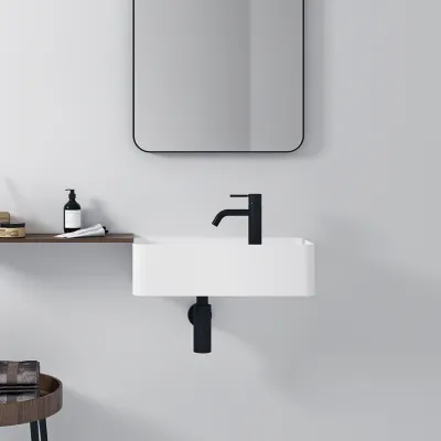 Coco 4L - Tvättställ 50x22,5 cm, Matt Vit SolidTec®