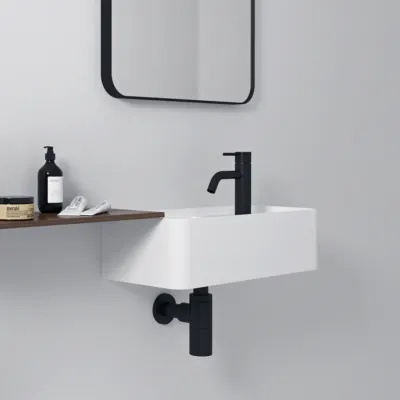 Coco 4L - Tvättställ 50x22,5 cm, Matt Vit SolidTec®