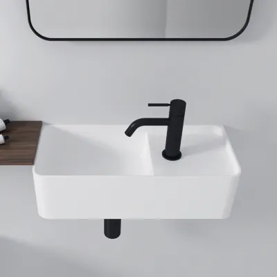 Coco 4L - Tvättställ 50x22,5 cm, Matt Vit SolidTec®