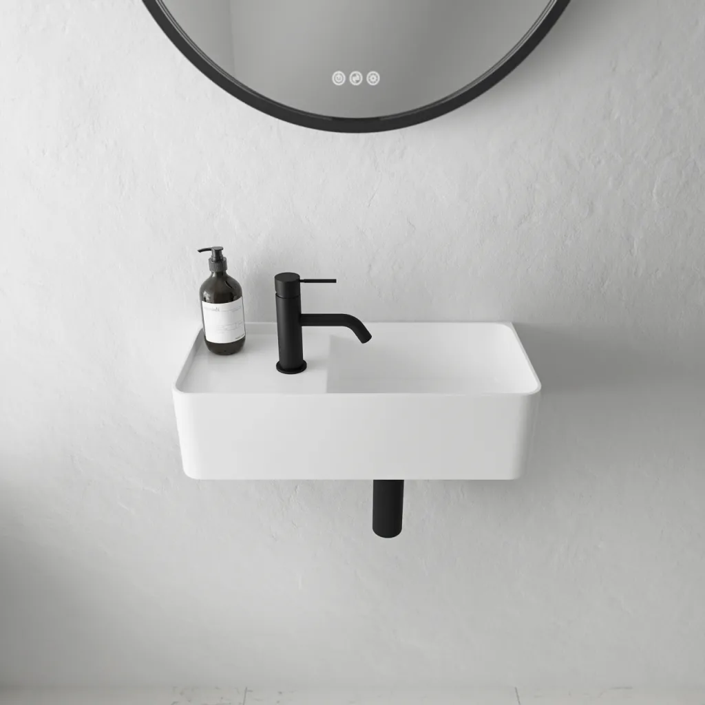 Coco 4R - Tvättställ 50x22,5 cm, Matt Vit SolidTec®