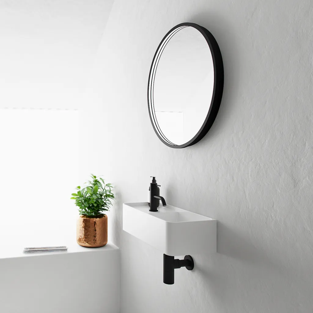 Coco 4R - Tvättställ 50x22,5 cm, Matt Vit SolidTec®