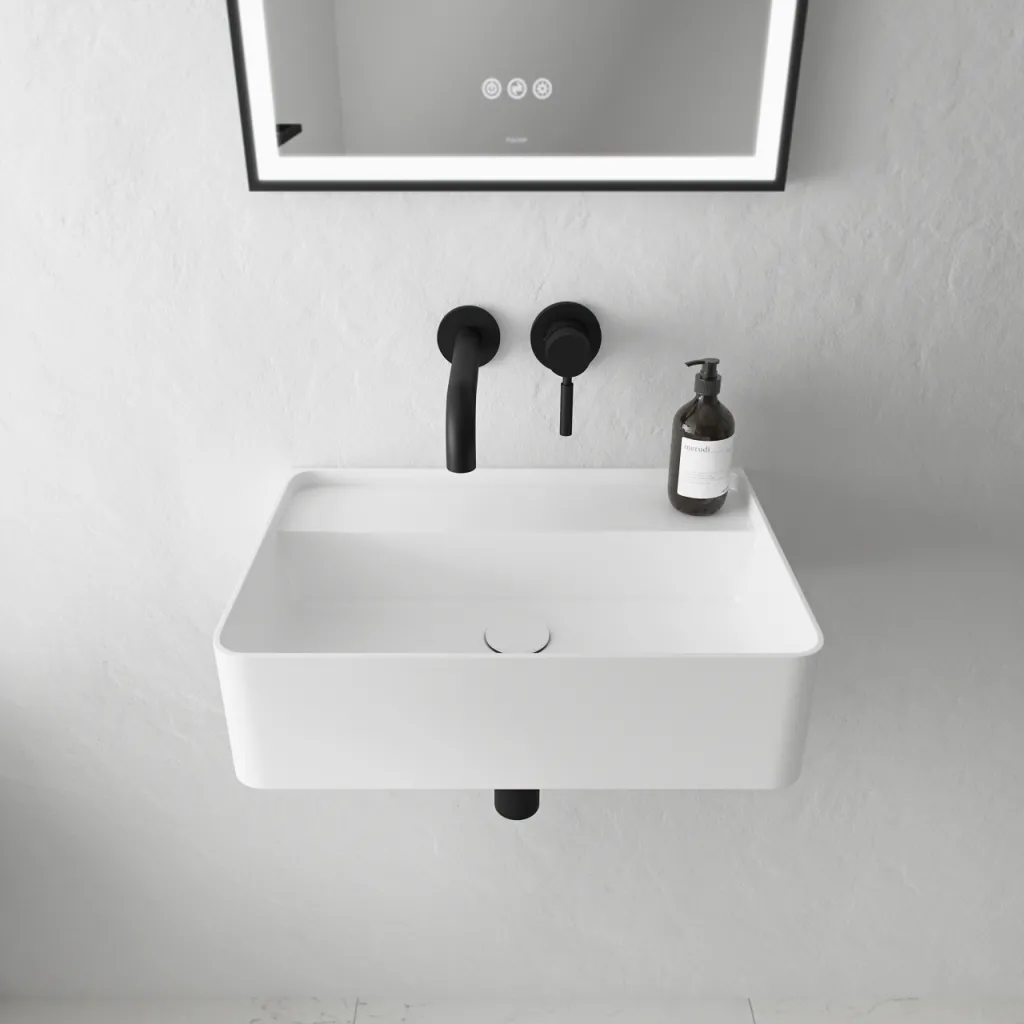 Coco 50 - Tvättställ 50x35 cm, Matt Vit SolidTec®