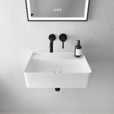 Coco 50 - Tvättställ 50x35 cm, Matt Vit SolidTec®