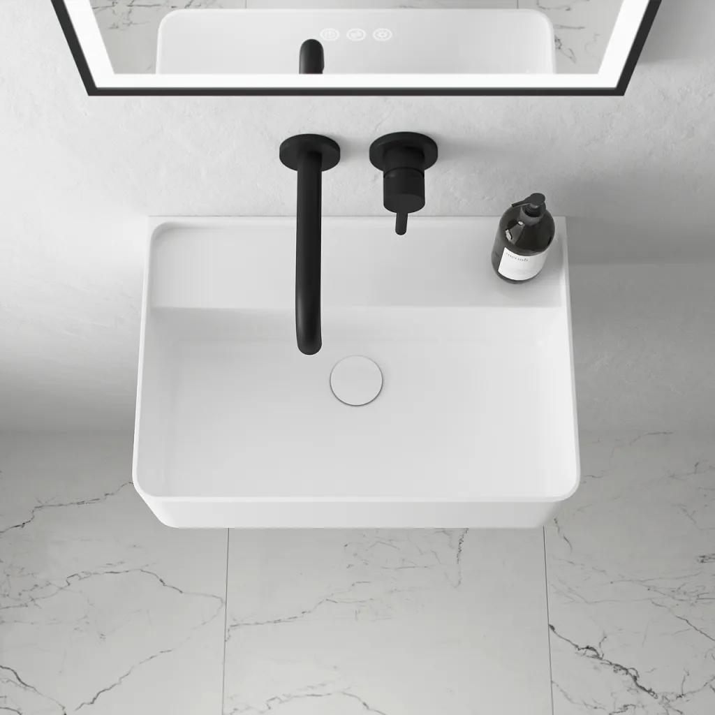 Coco 50 - Tvättställ 50x35 cm, Matt Vit SolidTec®