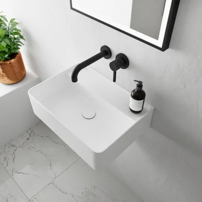 Coco 50 - Tvättställ 50x35 cm, Matt Vit SolidTec®