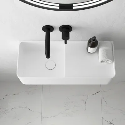 Coco 5L - Tvättställ 60x25 cm, Matt vit SolidTec®