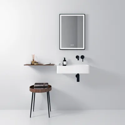 Coco 5R - Tvättställ 60x25 cm, Matt Vit SolidTec®