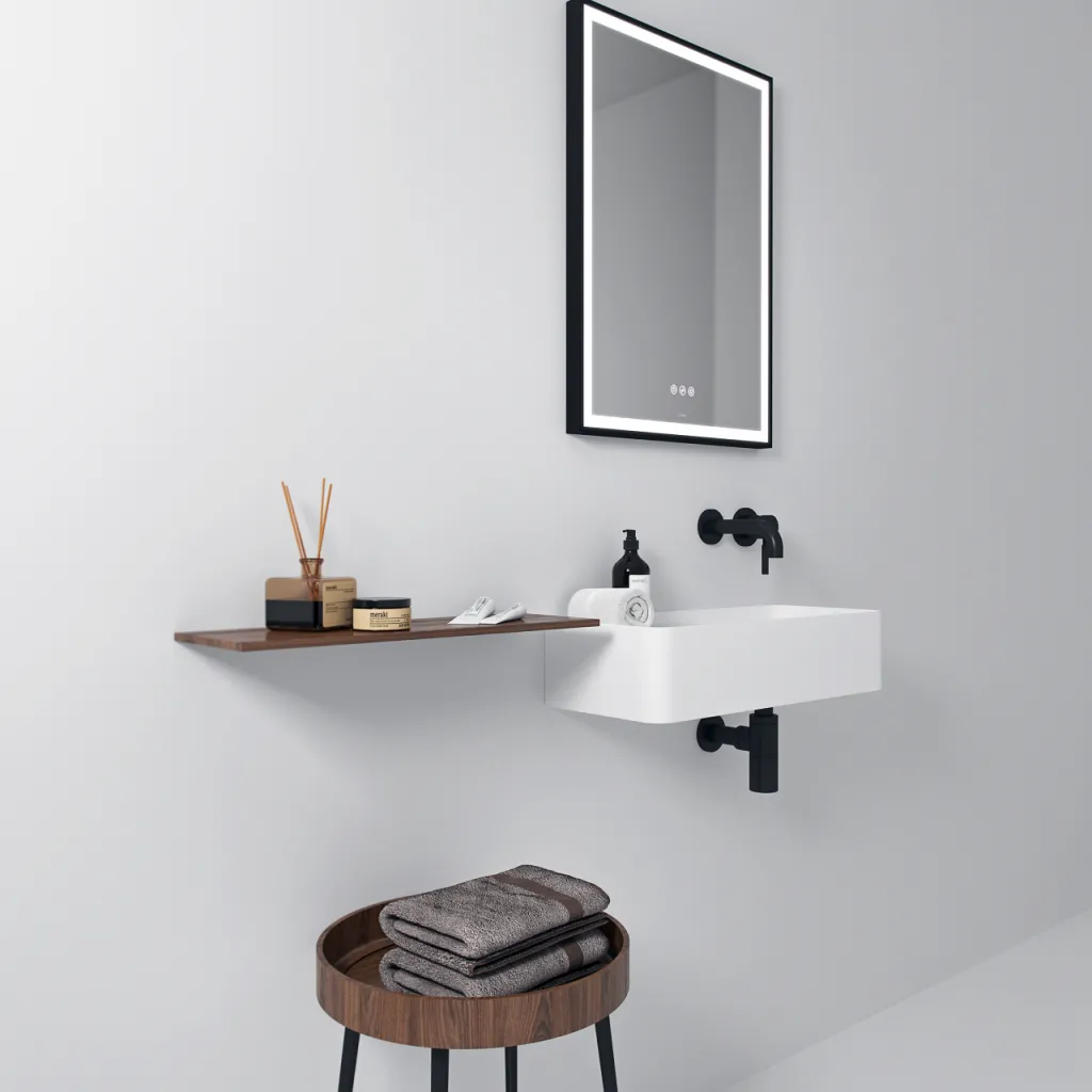 Coco 5R - Tvättställ 60x25 cm, Matt Vit SolidTec®