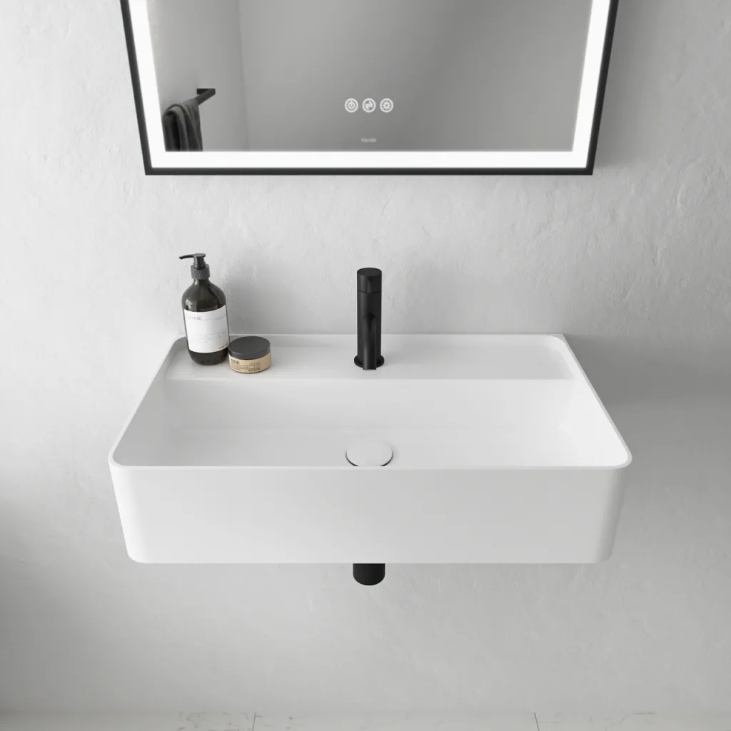 Coco 60 - Tvättställ 60x35 cm, Matt Vit SolidTec®