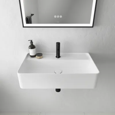 Coco 60 - Tvättställ 60x35 cm, Matt Vit SolidTec®
