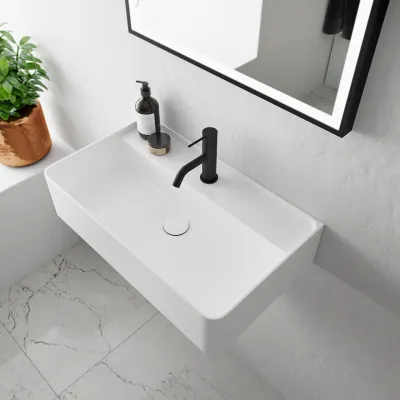 Coco 60 - Tvättställ 60x35 cm, Matt Vit SolidTec®