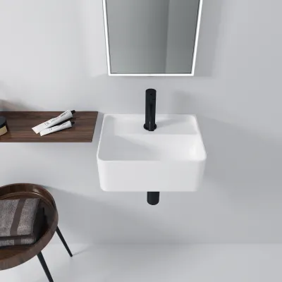 Coco 36 - Tvättställ 36x28 cm, Matt Vit SolidTec®
