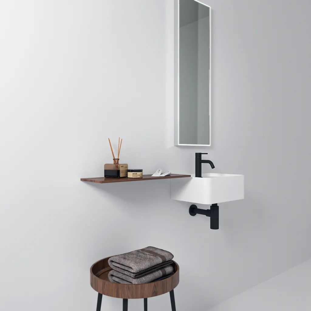 Coco 36 - Tvättställ 36x28 cm, Matt Vit SolidTec®