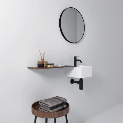Coco 27 - Tvättställ 27x27 cm, Matt Vit SolidTec®