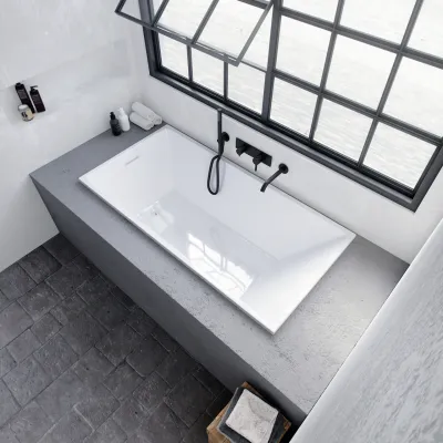 Pulcher Norma 1500 - Inbyggt badkar 150x75 cm, Blankvit