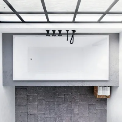 Pulcher Norma 1700 - Inbyggt badkar 170x80 cm, Blank vit