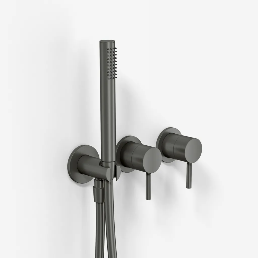 Semplice SBR801 - Duschset, PVD Matt Gun Metal
