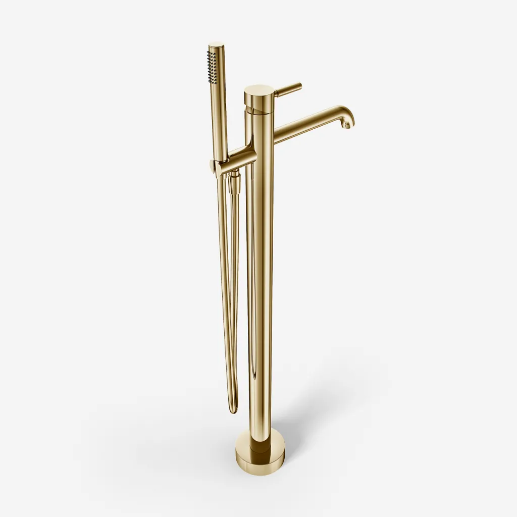 Semplice SQ2 - Fristående badkarsblandare, Mässing Naturfärgad