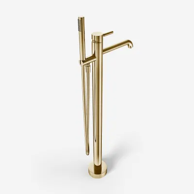 Semplice SQ2 - Fristående badkarsblandare, Mässing Naturfärgad