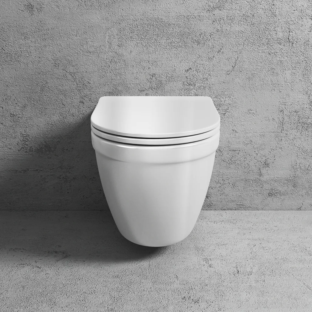 Stool AS1-18 - Toalett 52 cm, Vit, Kantlös + EasyClean Coat