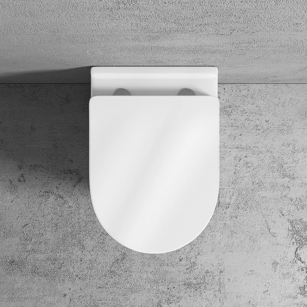Stool AS1-18 - Toalett 52 cm, Vit, Kantlös + EasyClean Coat