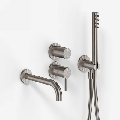 Semplice SBR901 S11 - Badkar/duscharmatur, PVD borstat stål