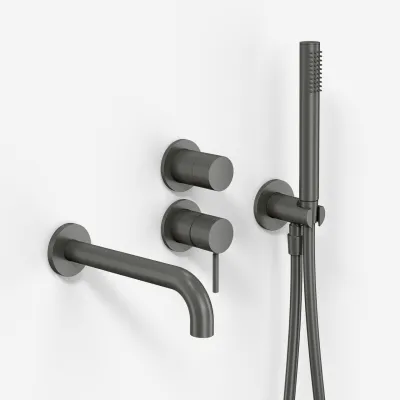 Semplice SBR901 S11 - Badkar/duscharmatur, PVD Matt Gun Metal