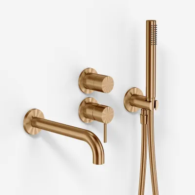 Semplice SBR901 S11 - Badkars-/duschblandare, PVD borstad koppar.