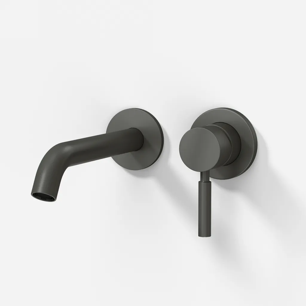 Semplice SHV102 S03 - Tvättställsblandare, 20 cm pip, PVD matt gun metal 