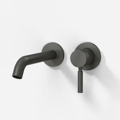 Semplice SHV102 S03 - Tvättställsblandare, 20 cm pip, PVD matt gun metal 