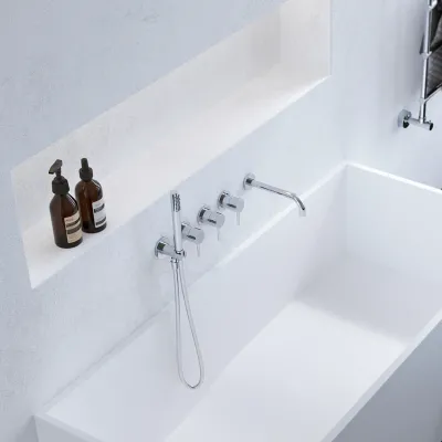 Semplice STB801 S11 - Termostatsats Badkar/dusch, Krom