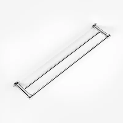 Hassel&Teudt H20-60 - Dubbel handduksstång 60 cm, Krom