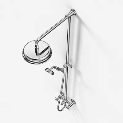 Hassel&Teudt HBR800 S01 - Duschstångssats m/Ø21 cm. Rain DeLuxe m/EasyClean, Chrome