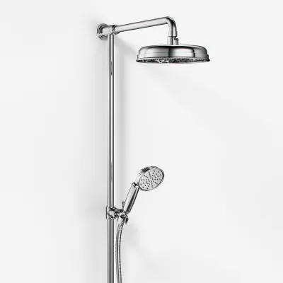 Hassel&Teudt HBR800 S01 - Duschstångssats m/Ø21 cm. Rain DeLuxe m/EasyClean, Chrome