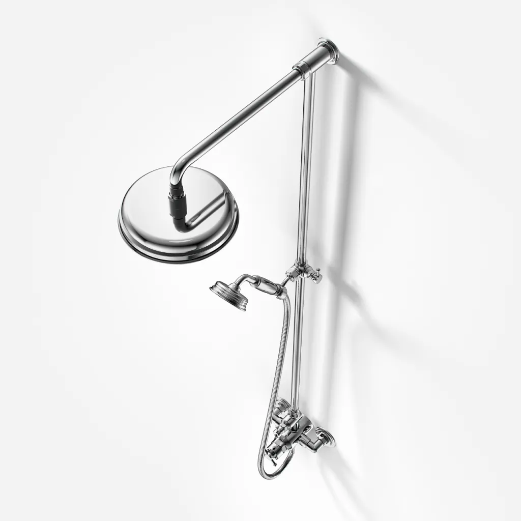 Hassel&Teudt HBT900 - SmartTerm duschstångssats m/Ø21 cm. Rain DeLuxe m/EasyClean, Chrome