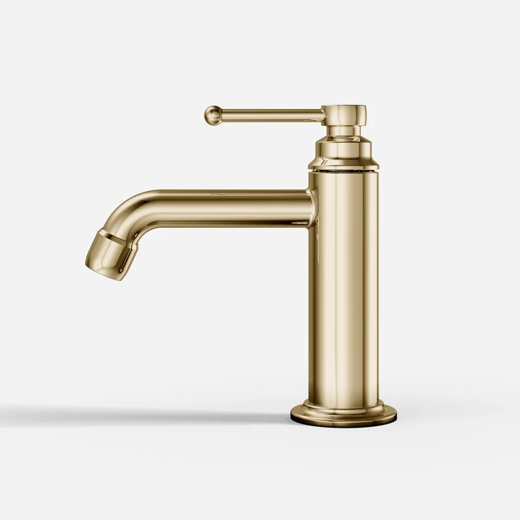 Hassel&Teudt HHV401 - Tvättställsarmatur, Polerad Mässing Natur