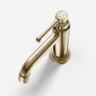 Hassel&Teudt HHV401 - Tvättställsarmatur, Polerad Mässing Natur